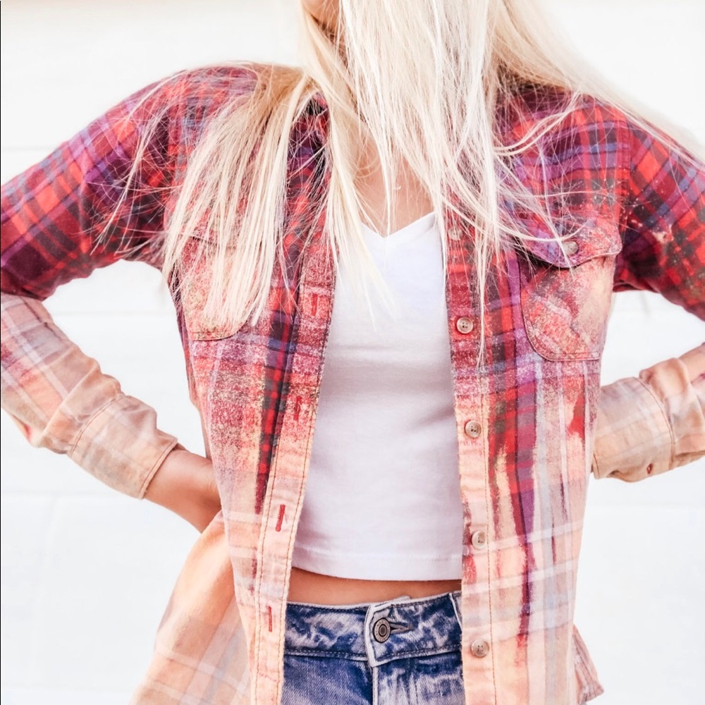Hand bleached flannel - Picture 4 of 5